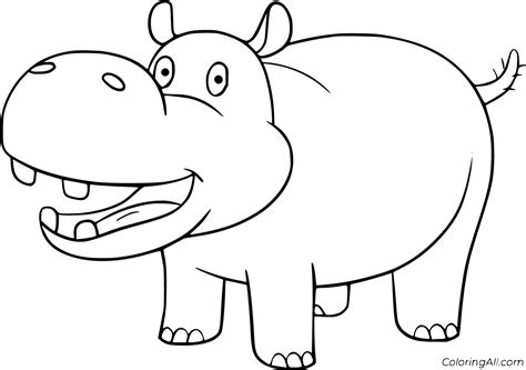 hippo coloring pages coloringall