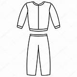 Suit Coloring Track Template Tracksuit Vector Pages Icon Illustration sketch template