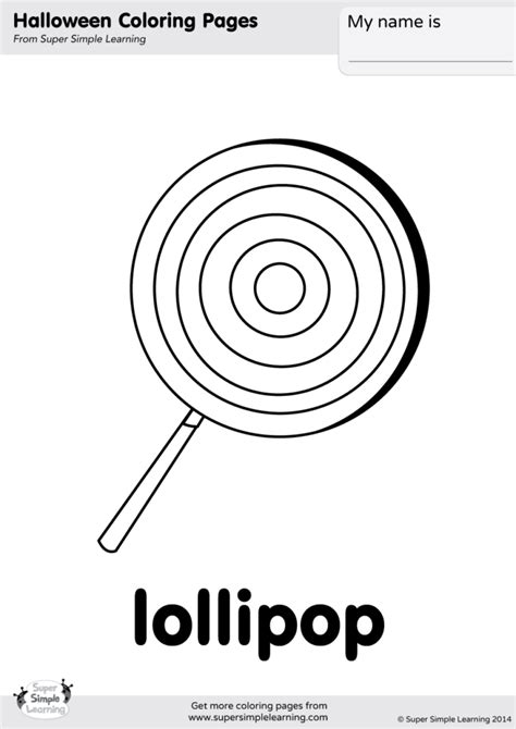 lollipop coloring page super simple