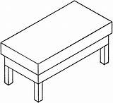 Benches Plans Cliparts sketch template