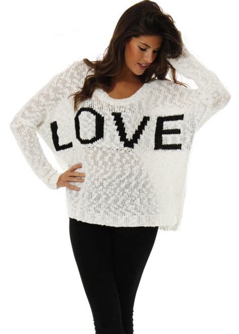 Love Oversized Jumper Love Label Jumpers In Love With Fashion