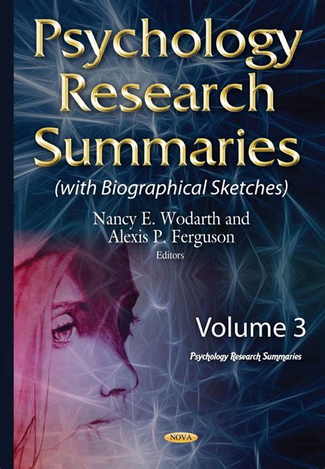psychology research summaries volume  nova science publishers