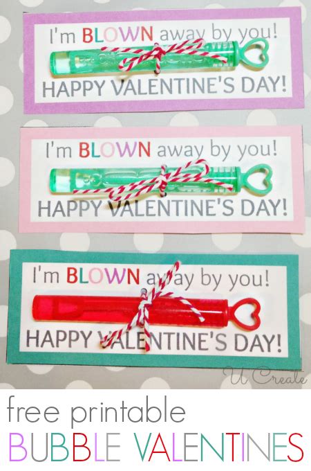 valentine printable  bubbles  create