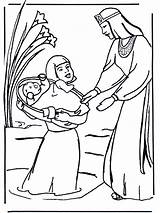 Moses Bible Moises Baby Coloring Para Colorear Dibujos La Testament Pages Imprimir Bibel Template Eva Annonse Old sketch template