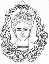 Frida Kahlo Khalo Pinturas Stitching Atividades Mandalas Rivera Lezioni Libri Picasso Artistica Coperte Educazione Bezoeken Retrato Famosa sketch template