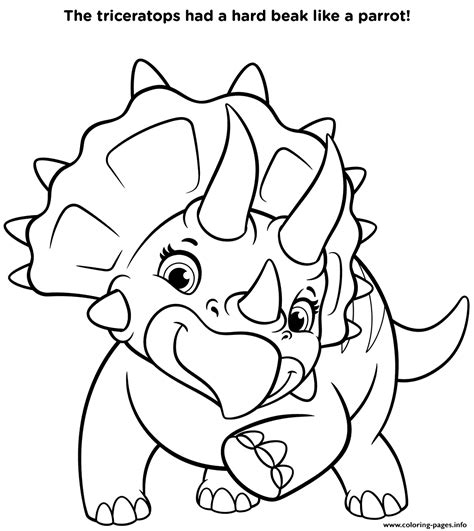 triceratops dinosaur  paw patrol dino rescue coloring page printable