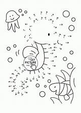 Dots Printables Seahorse Wuppsy Unir Undersea Getdrawings sketch template