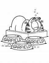 Garfield Sleepy Hmcoloringpages Coloringhome sketch template