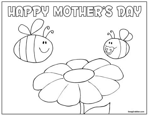 printable mothers day coloring pages  kids swaggrabber