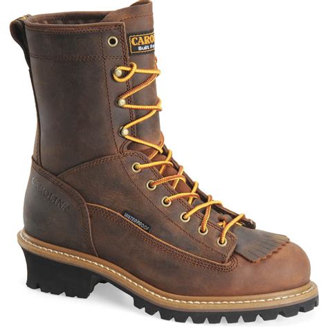 carolina ca steel toe waterproof lace  toe logger boots family