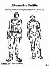 Mass Effect Activity Coloring Book Friends sketch template