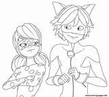 Coloring Miraculous Pages Ladybug Printable Noir Cat sketch template