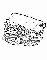 Sandwich Coloring Pages Ice Cream Printable Coloringcafe Sheets Kids Food Colouring Pdf Sandwiches Template Apple sketch template