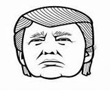Trump Coloring Donald Pages Printable Funny Face Book Vector Explore Print Info sketch template