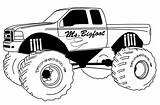 Monster Truck Pages Coloring Color Printable Kids sketch template