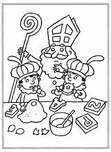 Sinterklaas Pieten Kinder Sint Animaatjes Jarig Vriend Kleuterklas sketch template