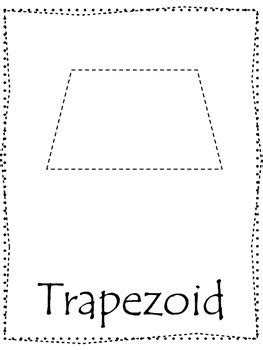 shape tracing trace  trapezoid shape preschool printable curriculum