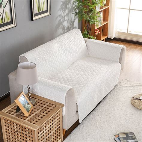 white sofa couch cover chair throw pet dog kid mat furniture protector reversible washable