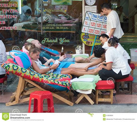 thai foot massage editorial stock image image of service 51850804