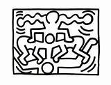 Haring Keith Coloriages Maternelle Printable Imbriqués Enfants Justcolor sketch template