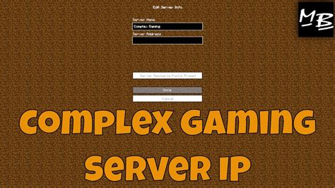 minecraft complex gaming server ip address youtube