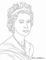 Queen Elizabeth Ii Coloring Colouring Pages Drawing Victoria Color Printable Da Print British Princes Kings King Hellokids Princess Regina Elisabeth sketch template