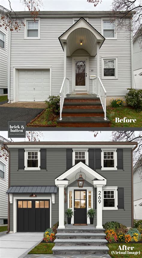 updated side hall colonial house exterior house makeovers exterior house remodel