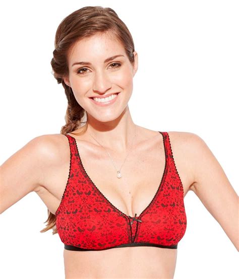 buy enamor red cotton bras online at best prices in india snapdeal