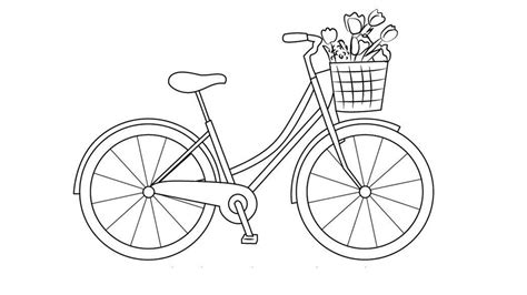 draw  ladies bicycle easy drawing tutorial youtube