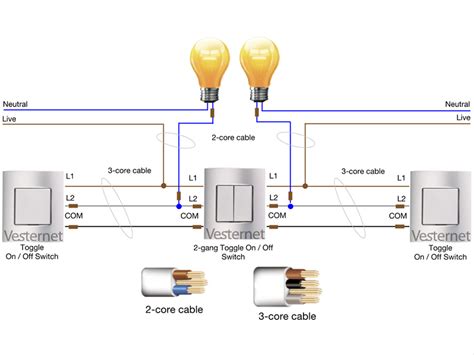 gang switch wiring diagram uk