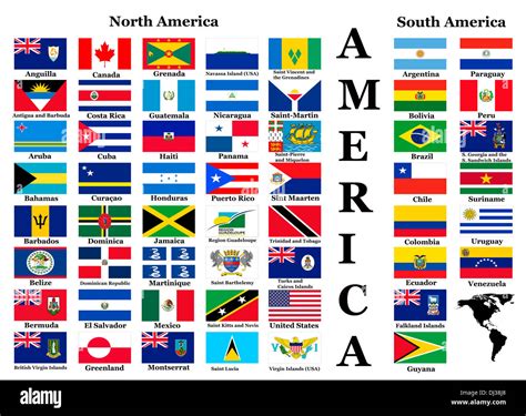 flaggen der amerika komplettes set von fahnen  den urspruenglichen