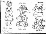Rabbit Paper Doll Susie Dolls Bunny Miss sketch template