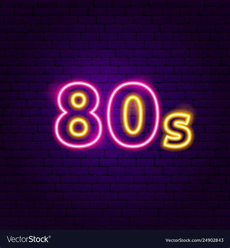 80s sign neon label royalty free vector image vectorstock