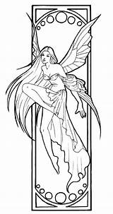 Coloring Pages Fairy Amy Brown Drawings Adult Printable Fairies Books Adults Advanced Sheets Drawing Designs Colouring Color Colorful Nouveau Line sketch template