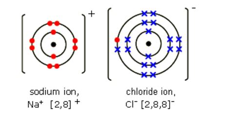dot cross diagram  sodium chloride brainlyin