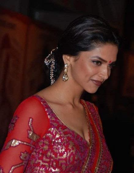 hot celebrities deepika padukone hot red blouse saree boops gallery