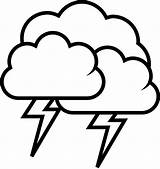 Storm Wolk Donder Onweer Cloud Tekening Pixabay Afbeelding Regen Artikel Van Kleurplaten Wolken sketch template
