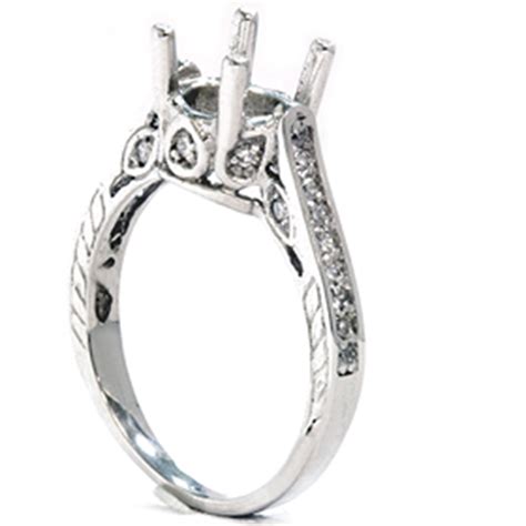 ct vintage  white gold diamond engagement ring setting ebay