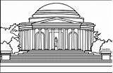 Jefferson Memorial Clipart Clip Dc Coloring Cliparts States Washington Thomas Locations Famous Phillip Martin United Clipground Library sketch template