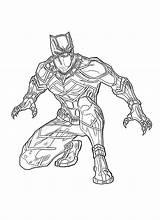 Pantera Marvel Colorare Nera Gratuitamente Supereroe sketch template