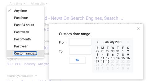 google search custom date range  working