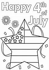 4th Coloring July Pages Happy Fourth Printable Toddlers Preschool Color Sheets Kids Print Star Flag Memorial Worksheet Patriotic Crafts Christmas sketch template