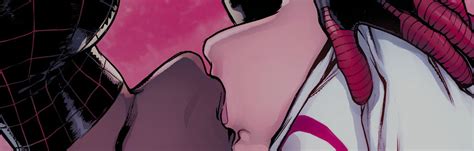 spider gwen and miles are making out all over the place