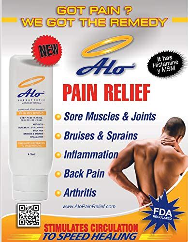Alo Pain Relief Cream Therapy 4 Oz For Arthritis Back Pain