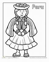 Pages Peru Coloring Heritage Hispanic Month Multicultural Spanish Culture Kids Worksheets Around Color Education Printable Sheets Coloriage People Colouring Grade sketch template