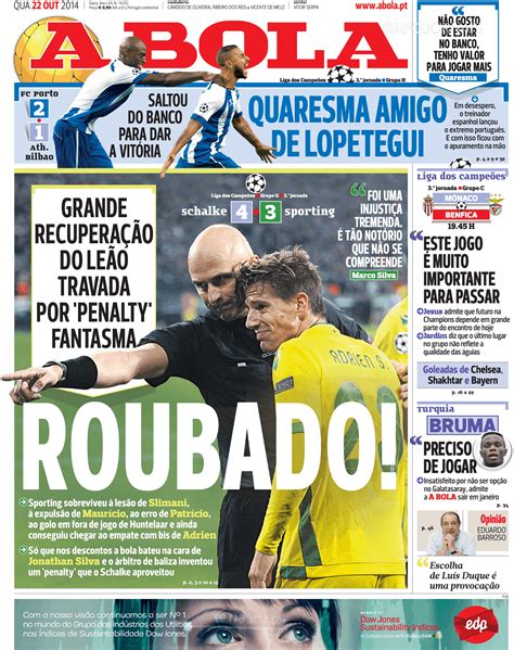 Fora De Jogo Capas O Roubo Ao Sporting E Quaresma Que