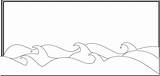 Waves Ocean Simple Drawing Coloring Pages Clipartmag Cute sketch template