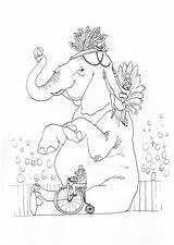 Circus Coloring Pages Elephant Waldo Printable Animals Kids Where Animal Template sketch template
