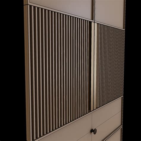 fluted wardrobe shutter series    model cgtrader