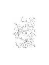 Coloring Tricycle Kids Teddy sketch template